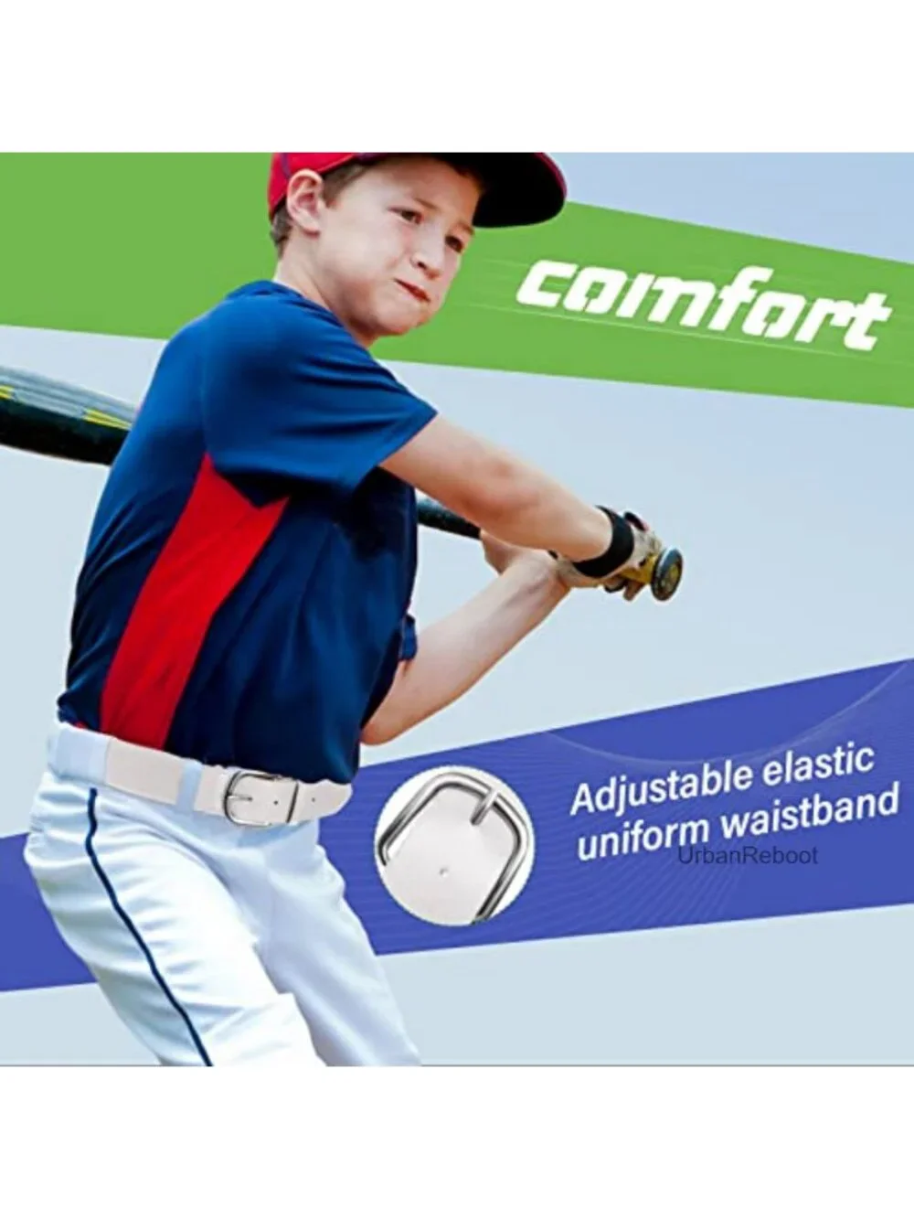 3 Pack Men's Elastic Baseball Softball Belt PU Leather Adjustable